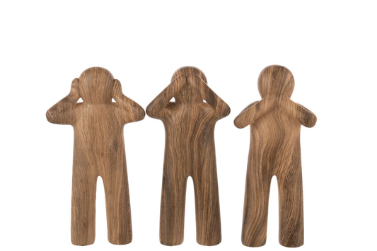 P'tit Maurice Wood Imitation Polyresin Camel Assortment Of 3