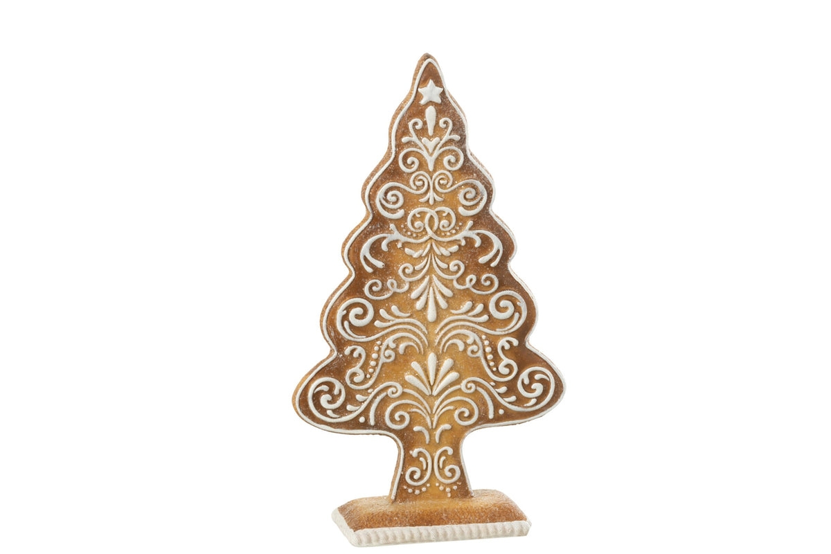 Gingerbread Pine Tree Limepowder Beige/White Large