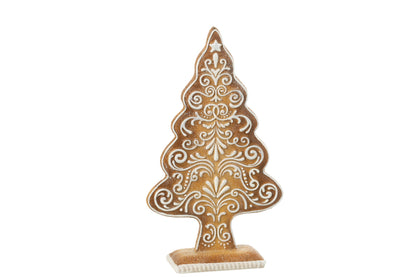Gingerbread Pine Tree Limepowder Beige/White Large