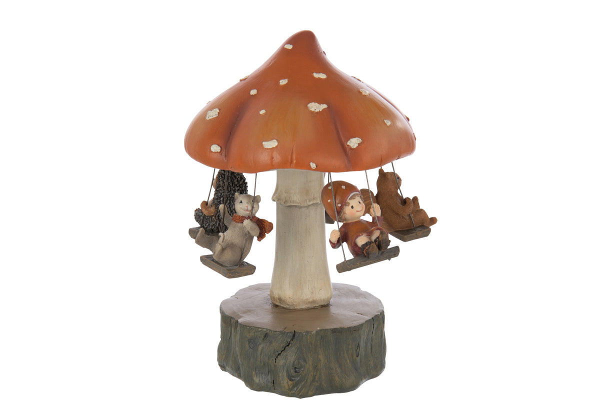 Carousel Mushroom + Children Limepowder Multicolored