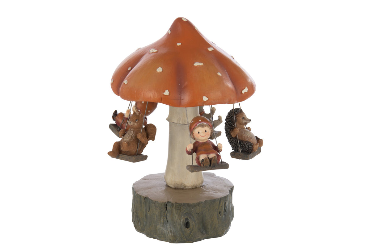 Carousel Mushroom + Children Limepowder Multicolored
