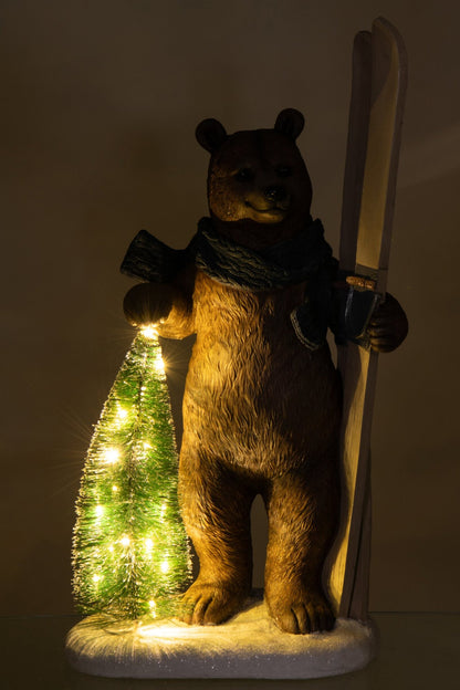 Bear LED Tree + Ski Limepowder Multicolored