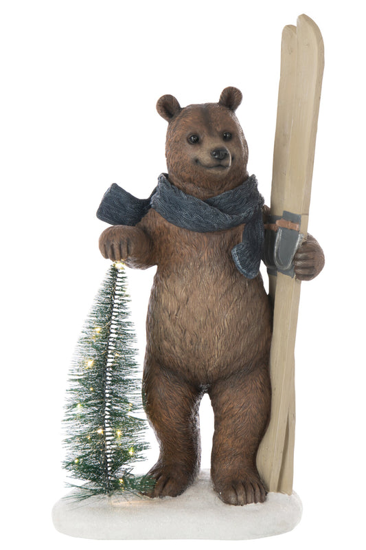Bear LED Tree + Ski Limepowder Multicolored