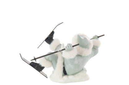 Santa Claus Ski Fall Limepowder Grey Blue/White