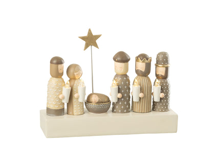 Nativity LED Candles Limepowder Multicolored
