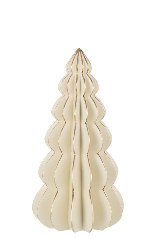 Tree Origami Limepowder White/Gold Colored Large