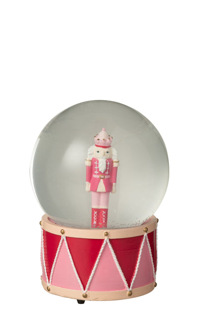 Water Globe Nutcracker Limepowder White/Pink