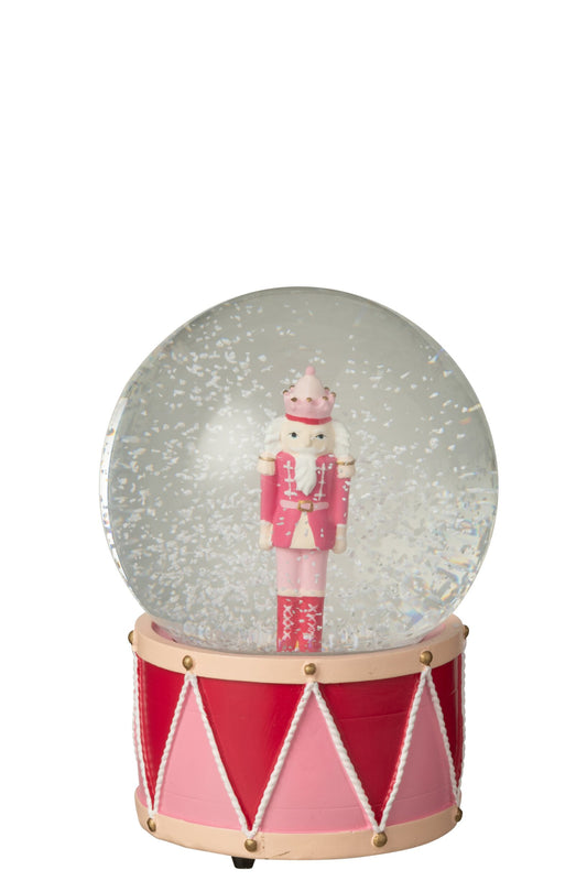 Water Globe Nutcracker Limepowder White/Pink