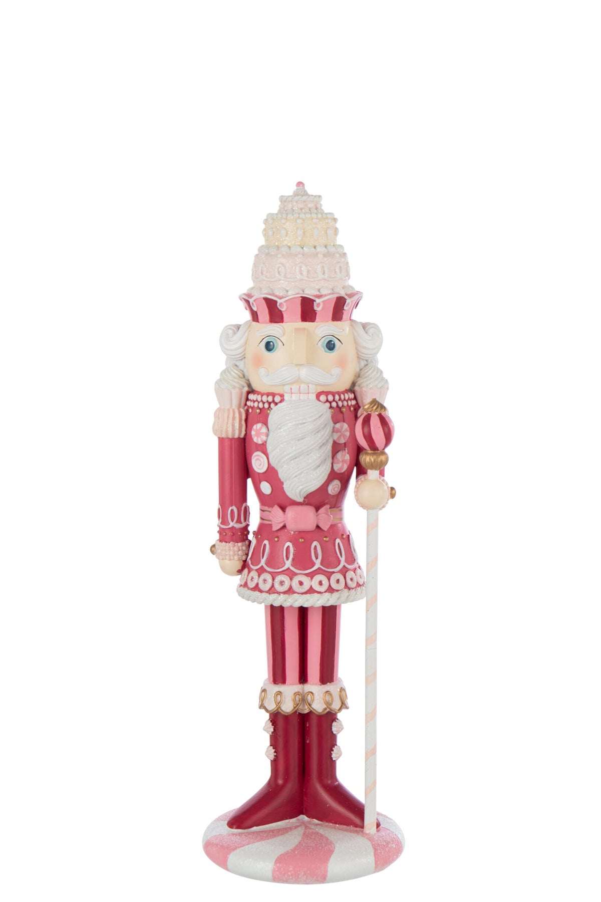 Nutcracker Candy Resin White/Pink Medium