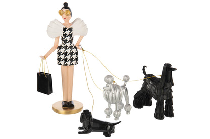 Lady + Dogs Pied-De-Poule Limepowder Multicolored