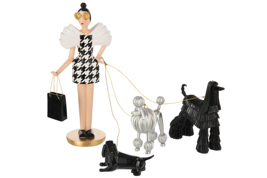 Lady + Dogs Pied-De-Poule Limepowder Multicolored