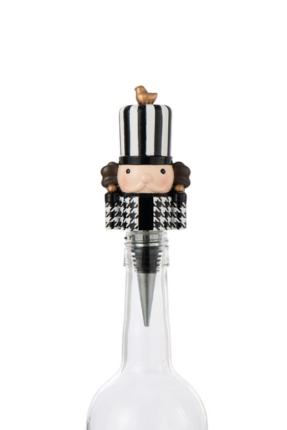Set van 3 fles stop Pied-de-poule kalkpoeder zwart/wit