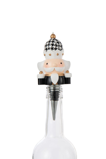 Set van 3 fles stop Pied-de-poule kalkpoeder zwart/wit