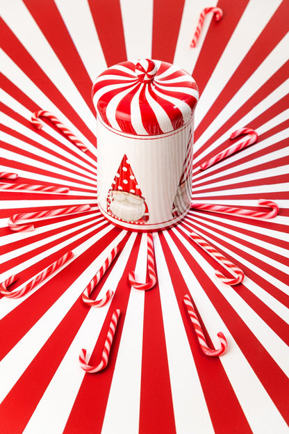 Jar Decorative Santa Claus Dolomite Christmas Red/White