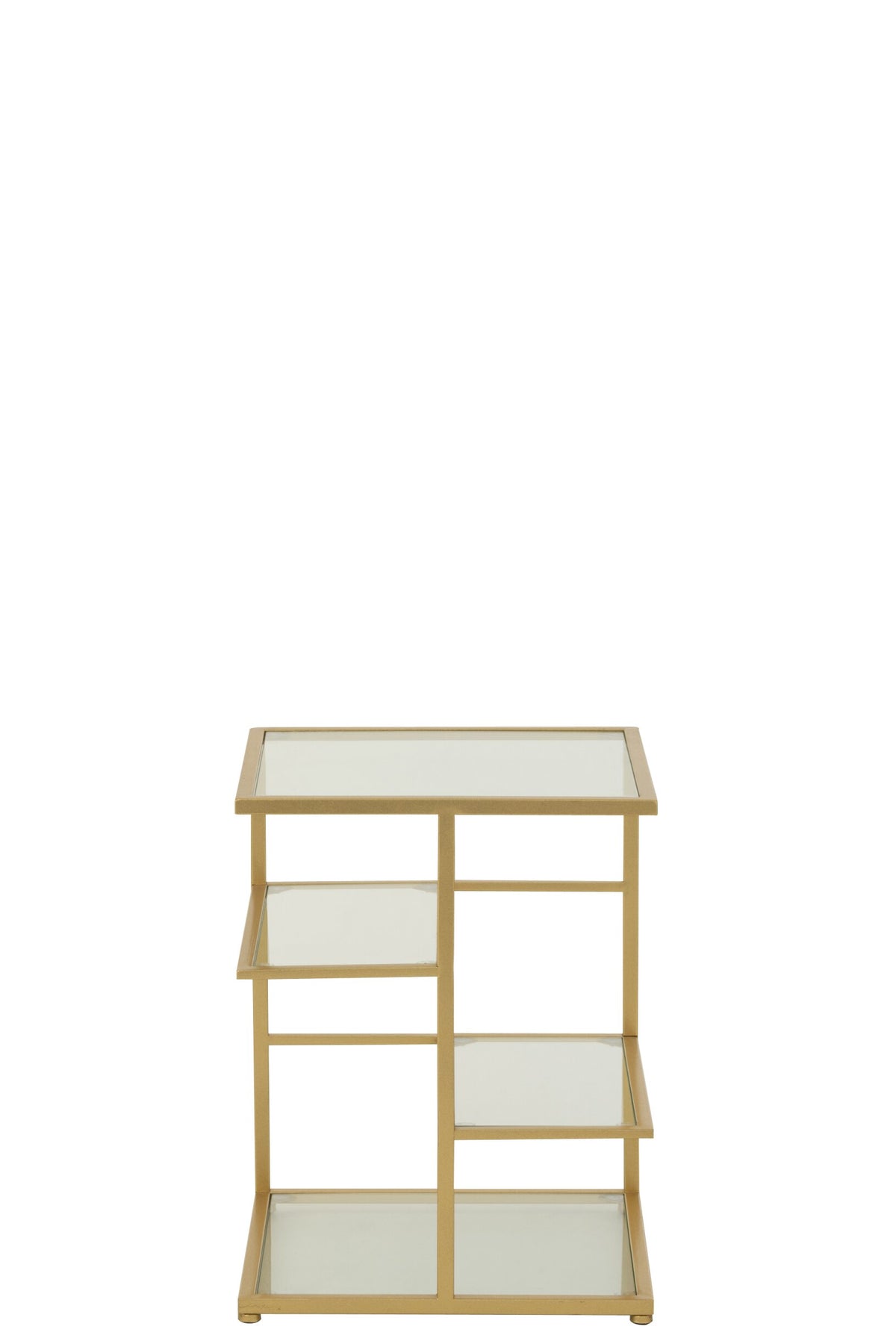 Side Table Iron/Glass Gold Colored