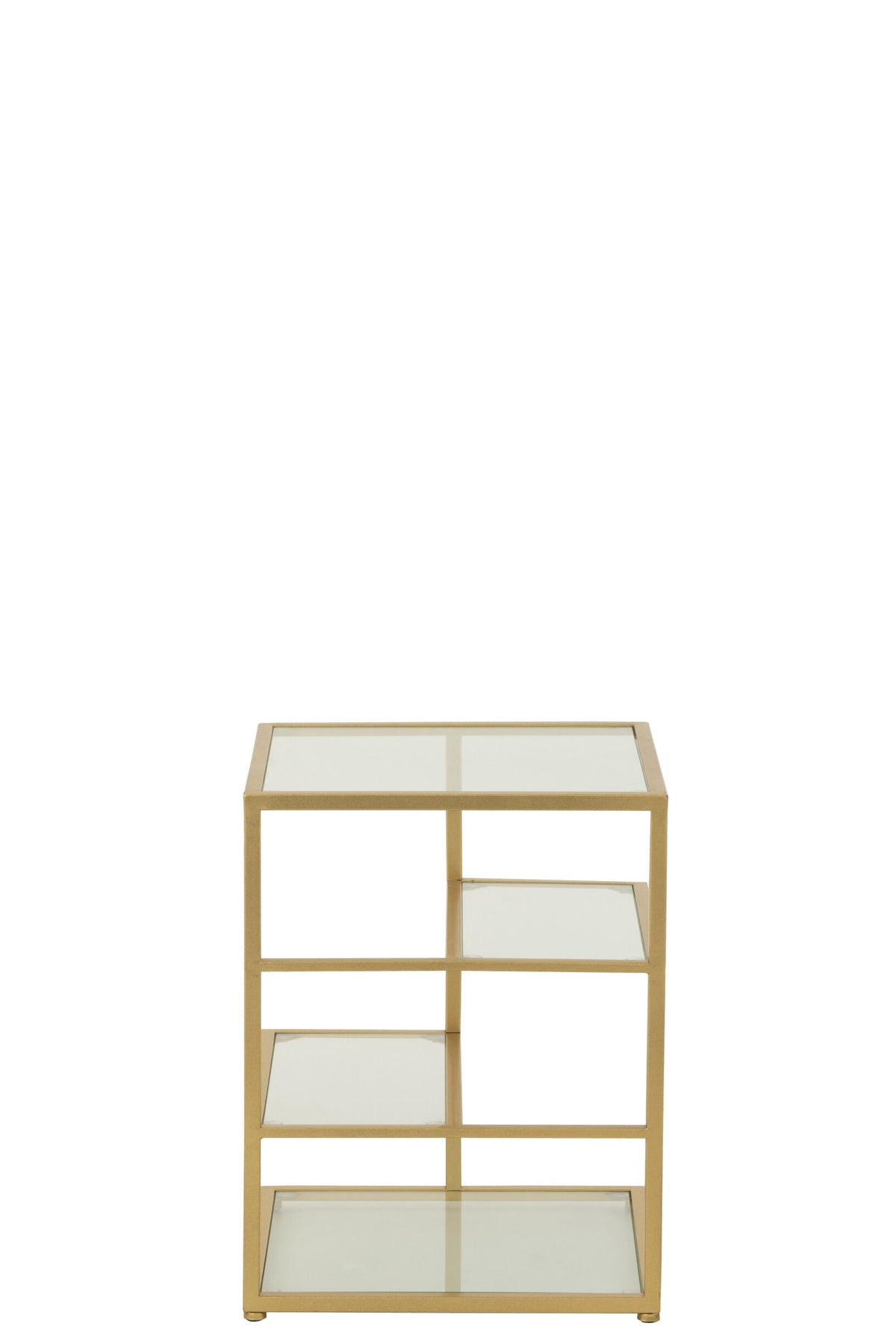 Side Table Iron/Glass Gold Colored
