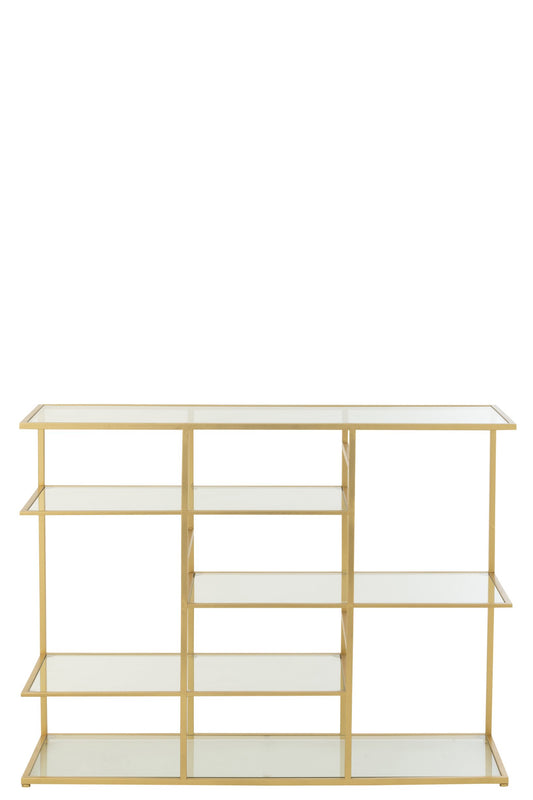 Console Iron/Glass Gold Colored