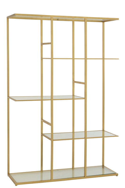 Rack Iron/Glass Gold Colored