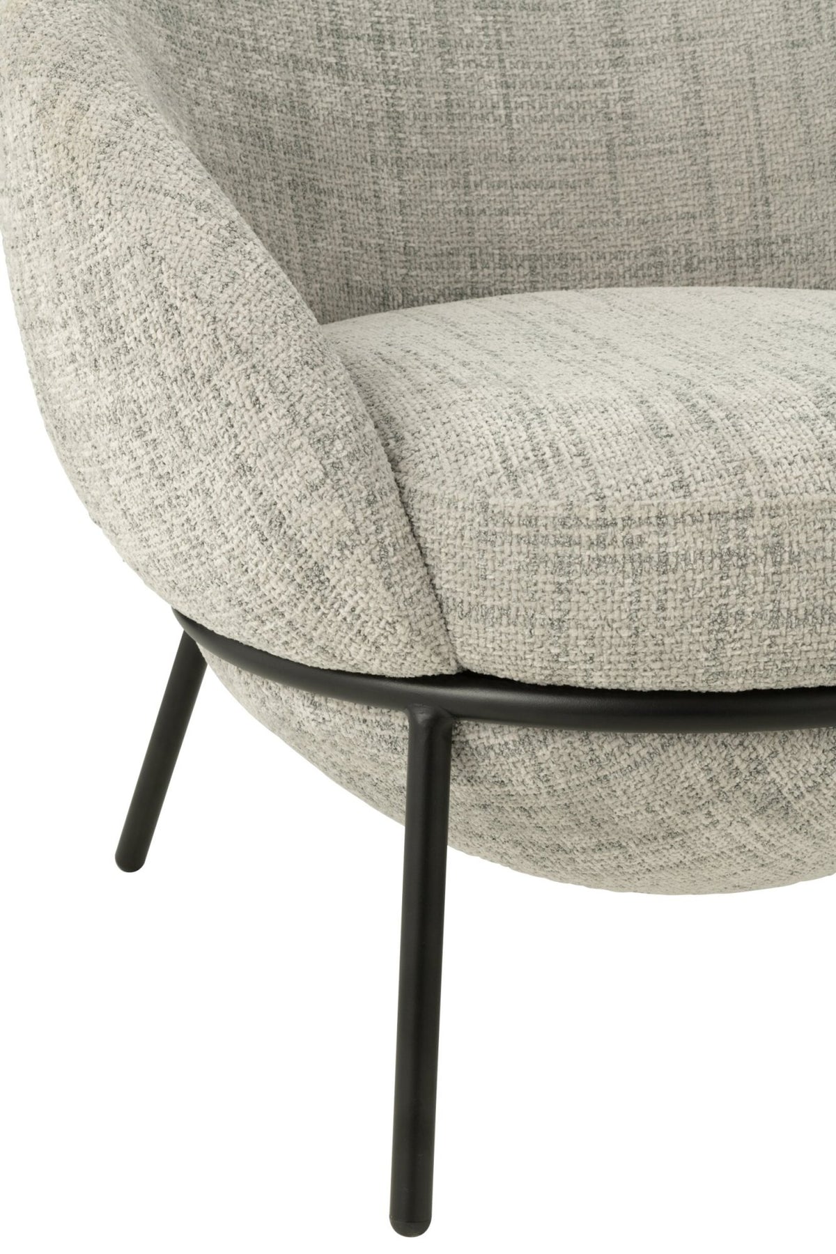 Lounge Chair + Footstool Iron Grey/Black