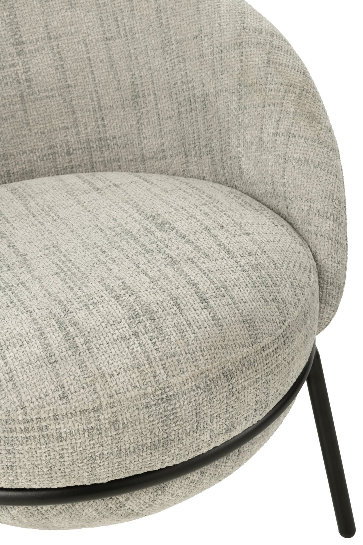 Lounge Chair + Footstool Iron Grey/Black