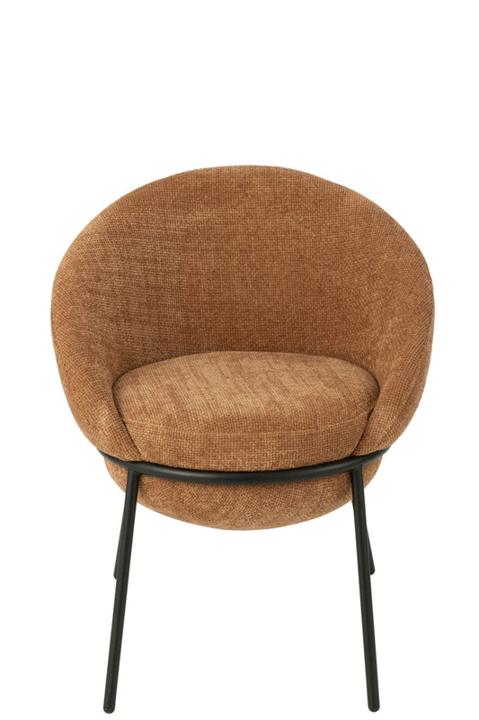 Dining Chair Iron Terracotta/Black