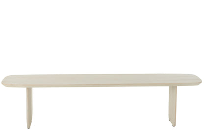 Bench Acacia Wood White