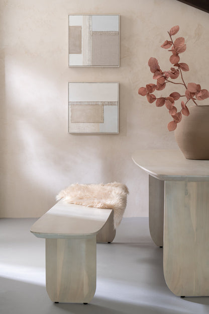 Bench Acacia Wood White