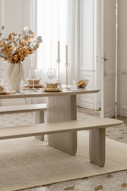Bench Acacia Wood White