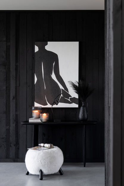 Console Acacia Wood Black