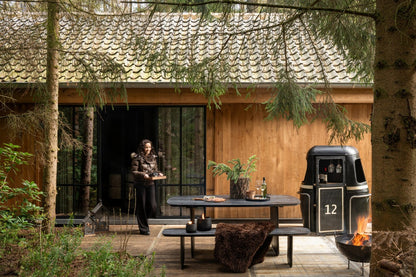 Bench Acacia Wood Black