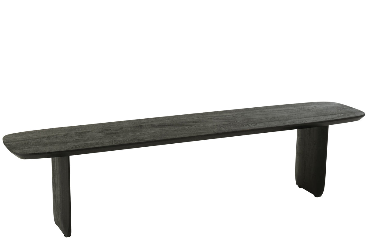 Bench Acacia Wood Black