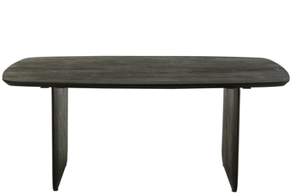 Dining Table Acacia Wood Black