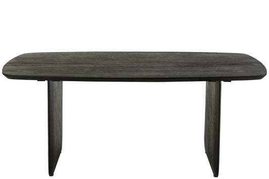 Dining Table Acacia Wood Black