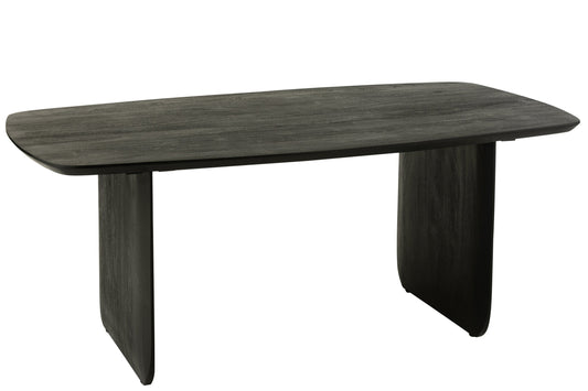 Dining Table Acacia Wood Black