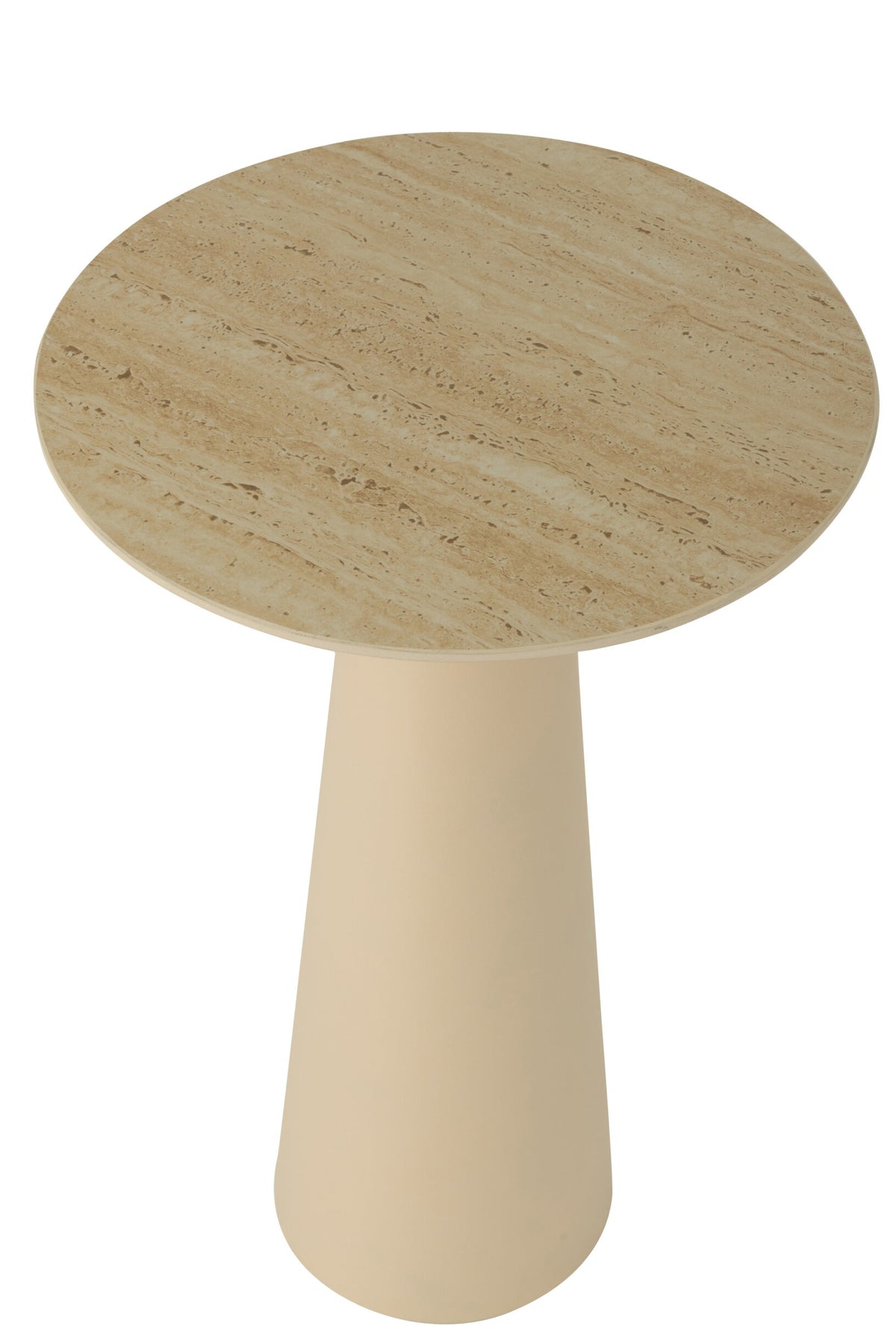 Side Table Column Cone Iron Ecru/Beige