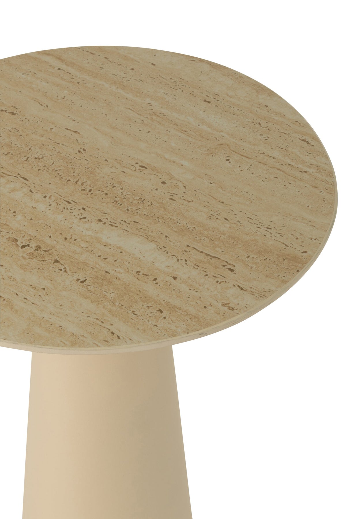 Side Table Column Cone Iron Ecru/Beige