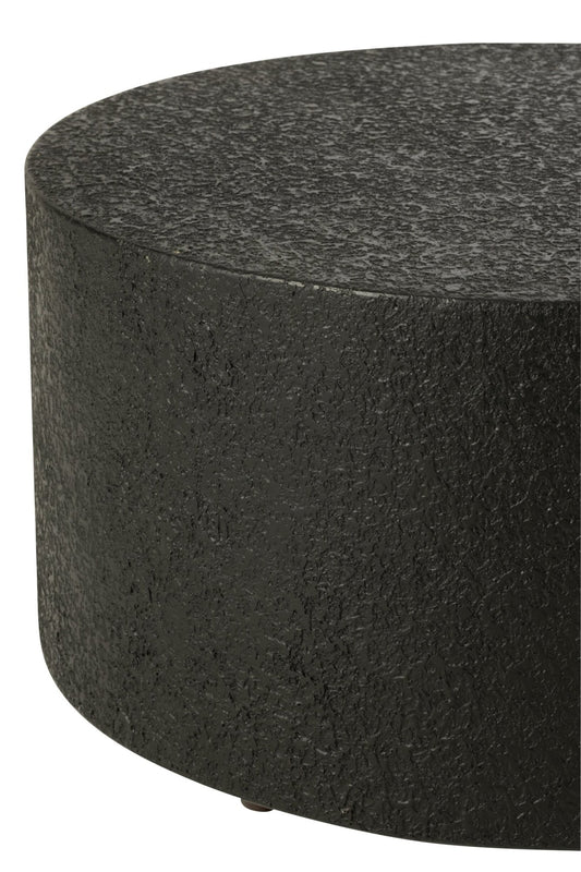 Coffee Table Cylinder MDF Black