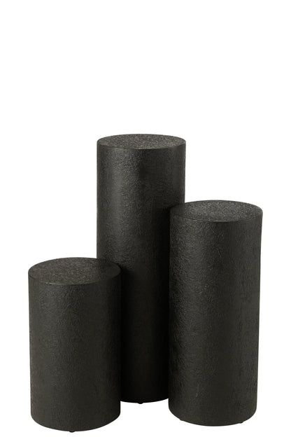 Coffee Table Cylinder MDF Black