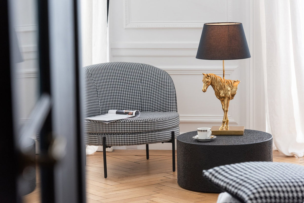 Coffee Table Cylinder MDF Black