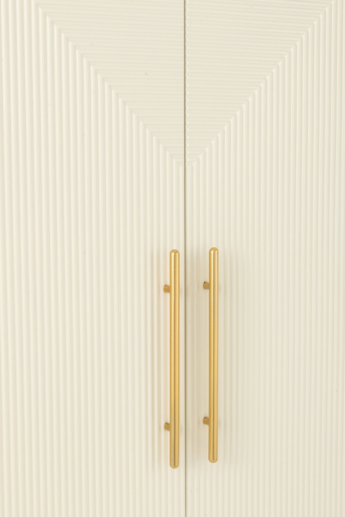 Chest Of Drawers Mdf/Metal White/Gold Colored