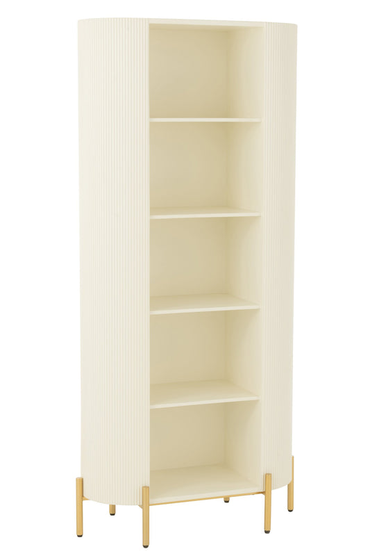 Rack Mdf/Metal White/Gold Colored