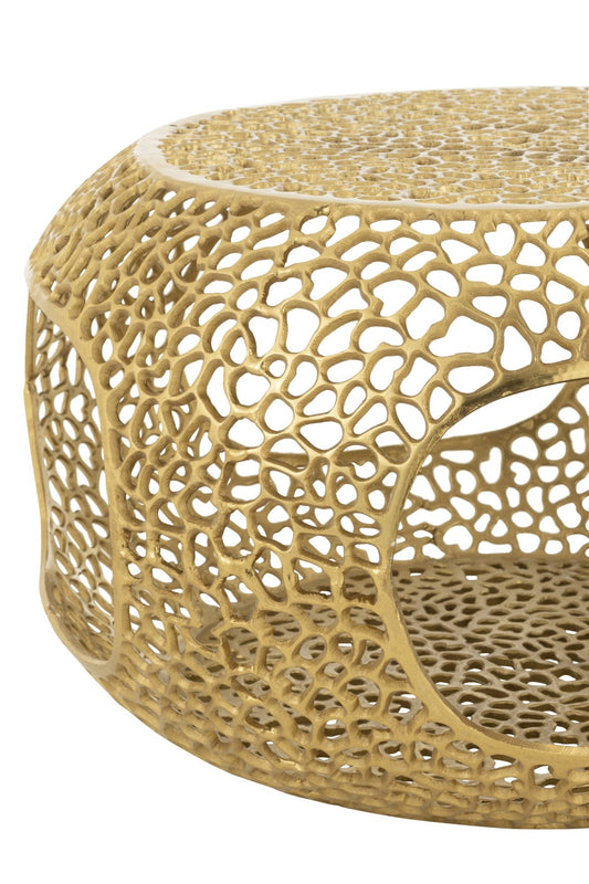 Coffee Table Aluminium Gold Colored Small