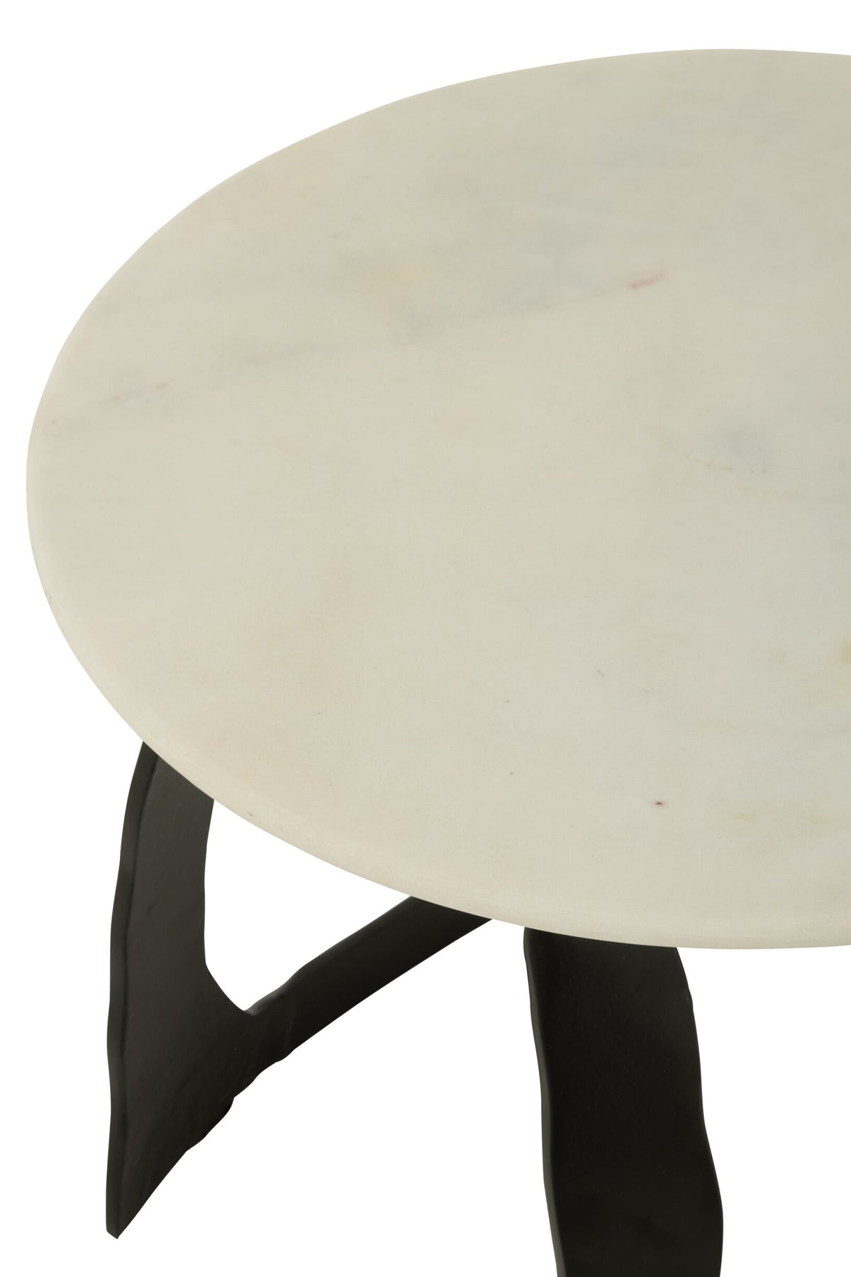 Side Table Aluminium/Stone Black/White Small