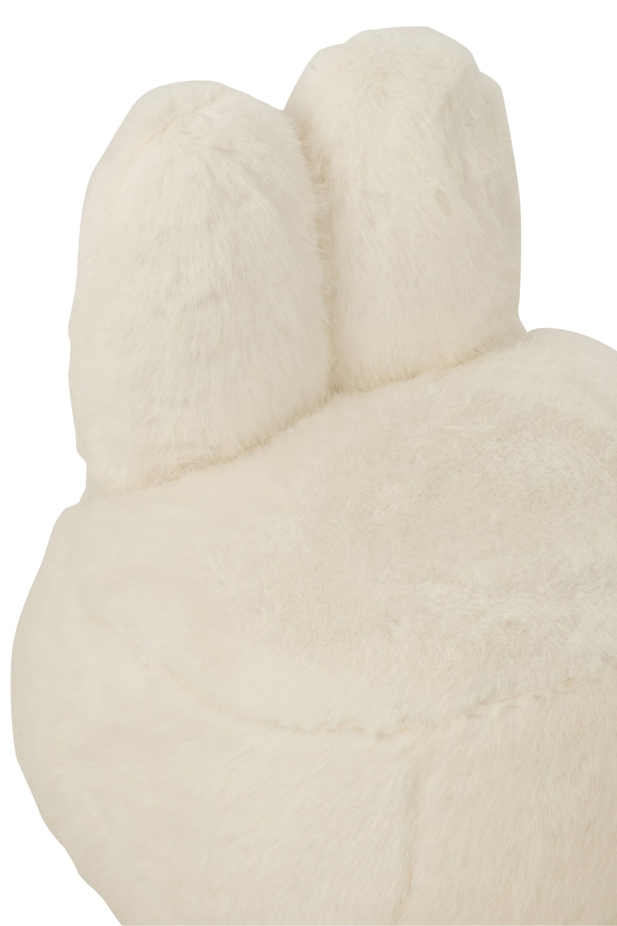 Stool Fur With Bunny Ears Wood White
