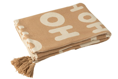Blanket Hohoho Polyester White/Beige