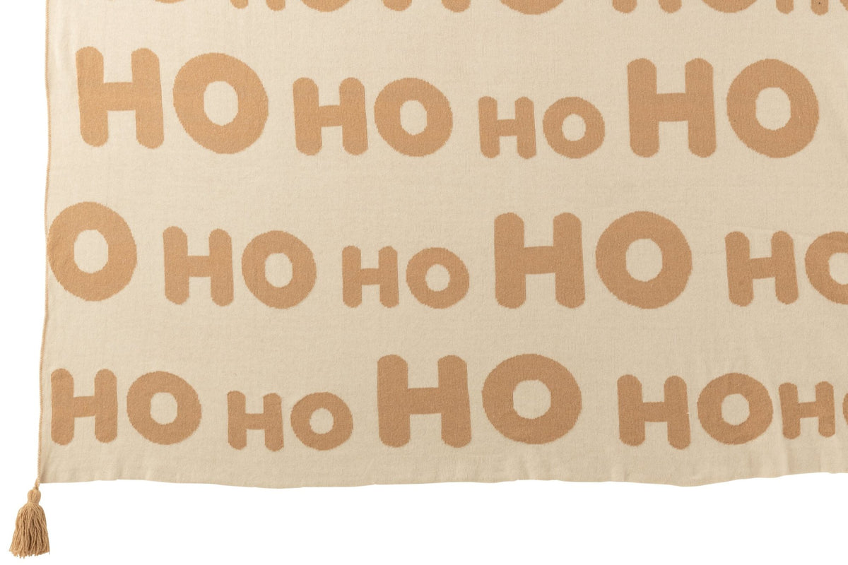 Blanket Hohoho Polyester White/Beige