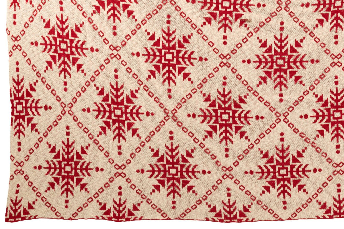 Blanket Snowflakes Cotton White/White