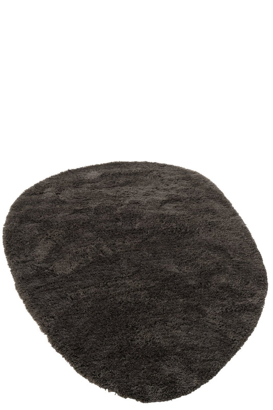 Rug Fluffy Polyester Dark Grey