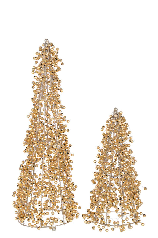 Cone Beads Acrylic Gold Colored Large