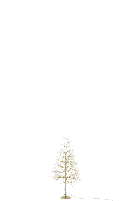 Tree LED Warm White Lights Iron Gold Colored Small